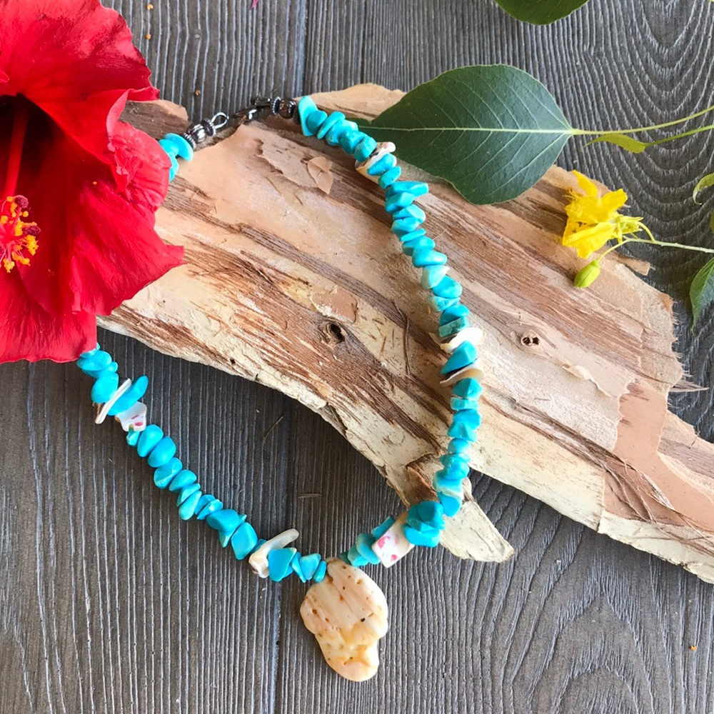 🌺🌿Handmade Rock Necklace🌿🌺 - Picture 2 of 8